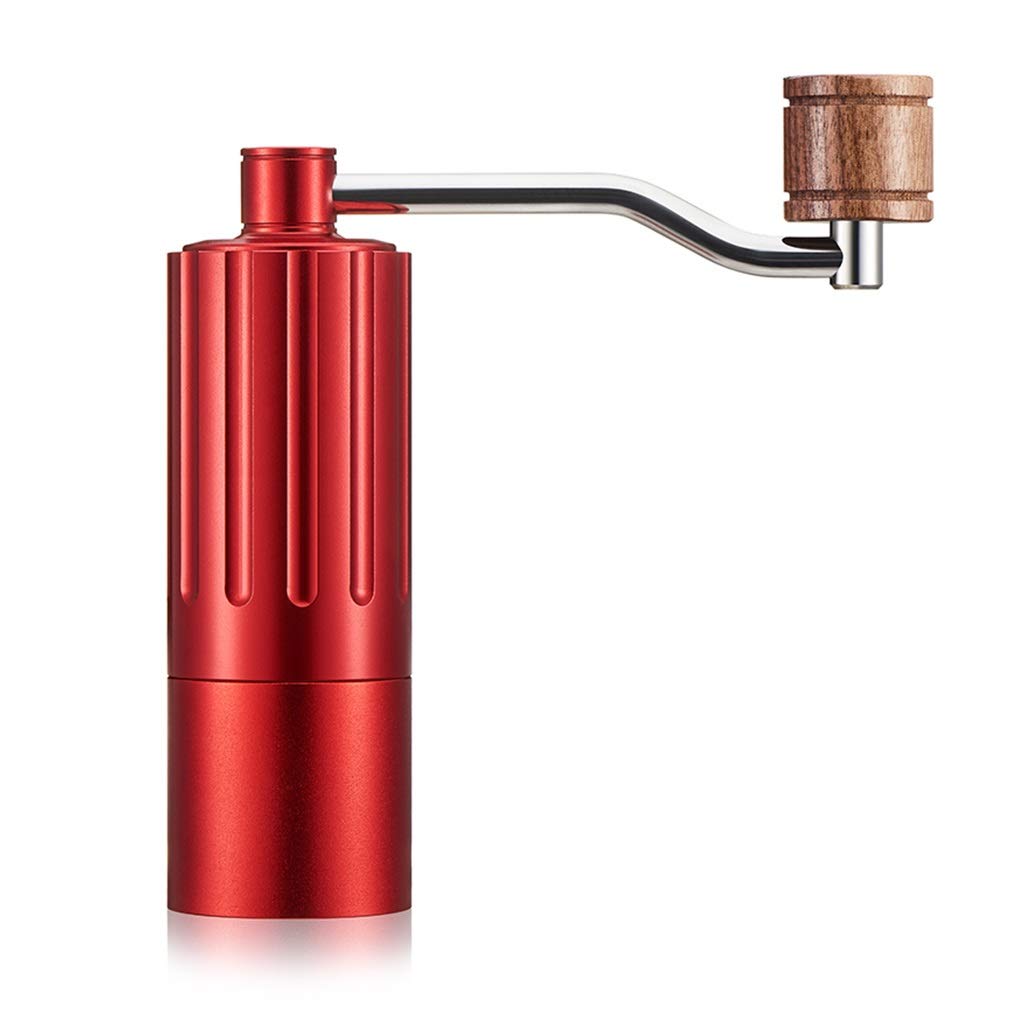 Premium Manual Coffee Grinder - Hand Crank Espresso Bean Mill with Fast & Labor-Saving Design - 12-15g Capacity (Red) - Perfect for Home Brewing, Camping & Travel Coffee Lovers
