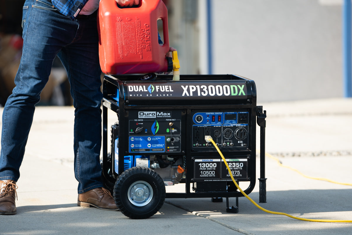 13,000W Dual Fuel Portable Generator with CO Alert - Reliable Backup Power for Home, Camping & Emergency Use