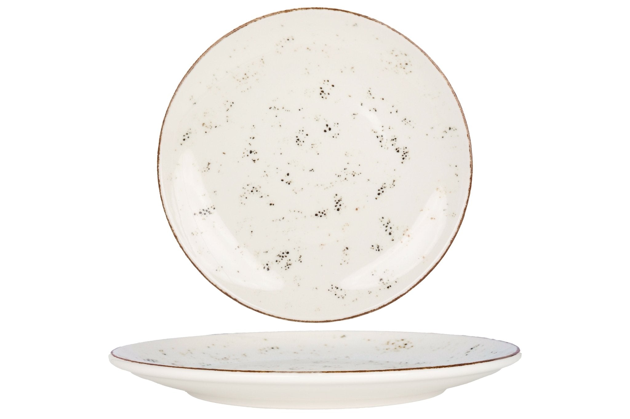 23cm Grain Dessert Plate - Eco-Friendly Bamboo Fiber Appetizer Dish for Cake, Fruit & Snacks - Perfect for Parties, Picnics & Home Dining