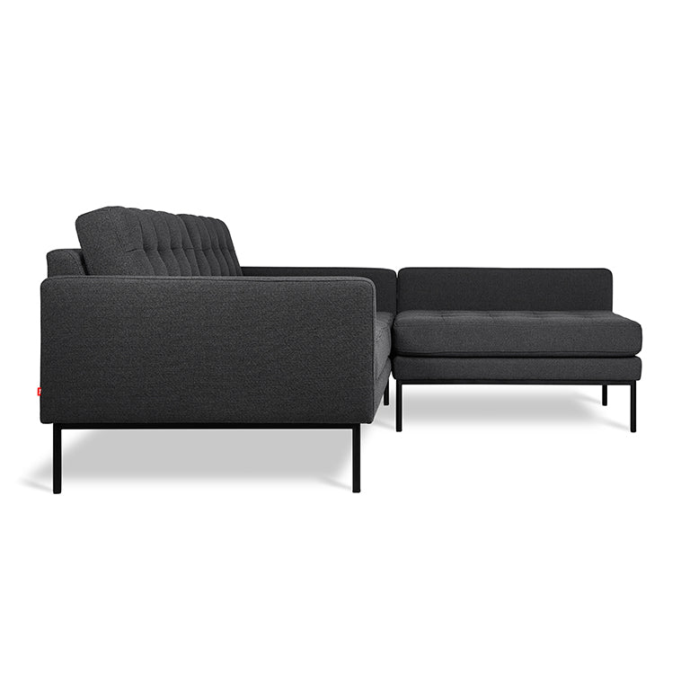 Modern Towne Bi-Sectional Sofa - Comfortable L-Shaped Couch for Living Room, Family Room & Apartment - Soft Fabric Upholstery with Reversible Chaise