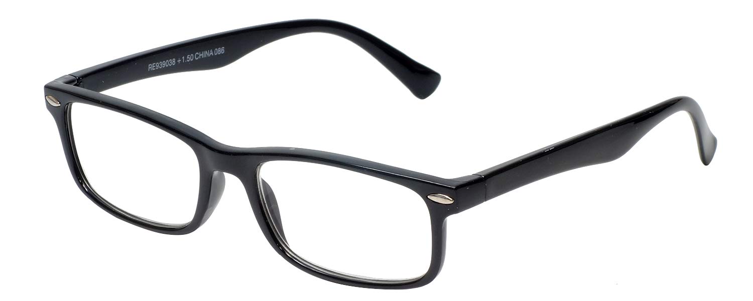Calabria Buddy Vintage Classic Reading Glasses - Black & Tortoise Shell Frames for Men & Women | Perfect for Reading Books, Using Smartphones & Computer Work