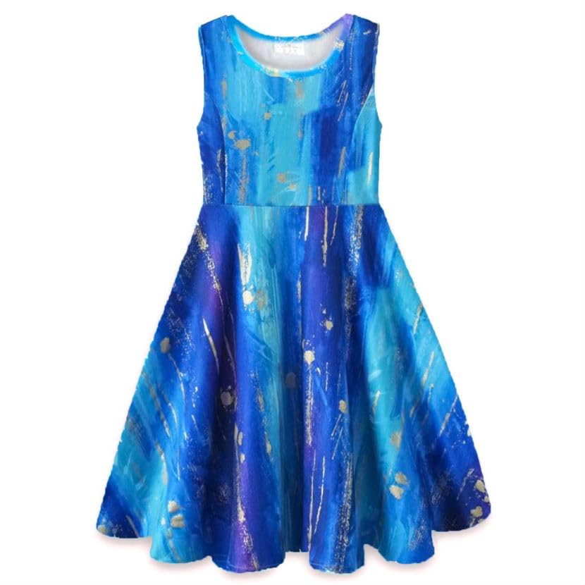 VIKITA Girls Summer Dresses - Sleeveless Sundress for Kids Ages 2-12 | Cute Casual Outfits for Beach, Playdates & Outdoor Activities