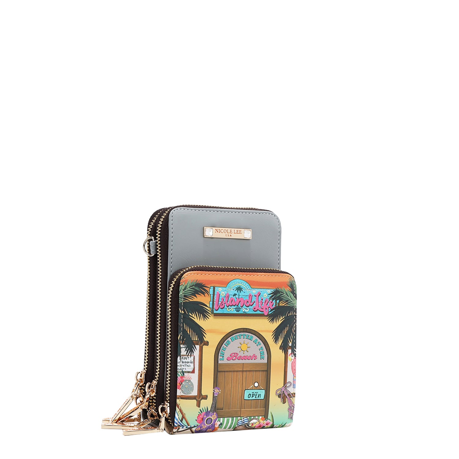 Multi-Zip Crossbody Phone Case - Secure & Stylish for Travel, Shopping, and Everyday Use