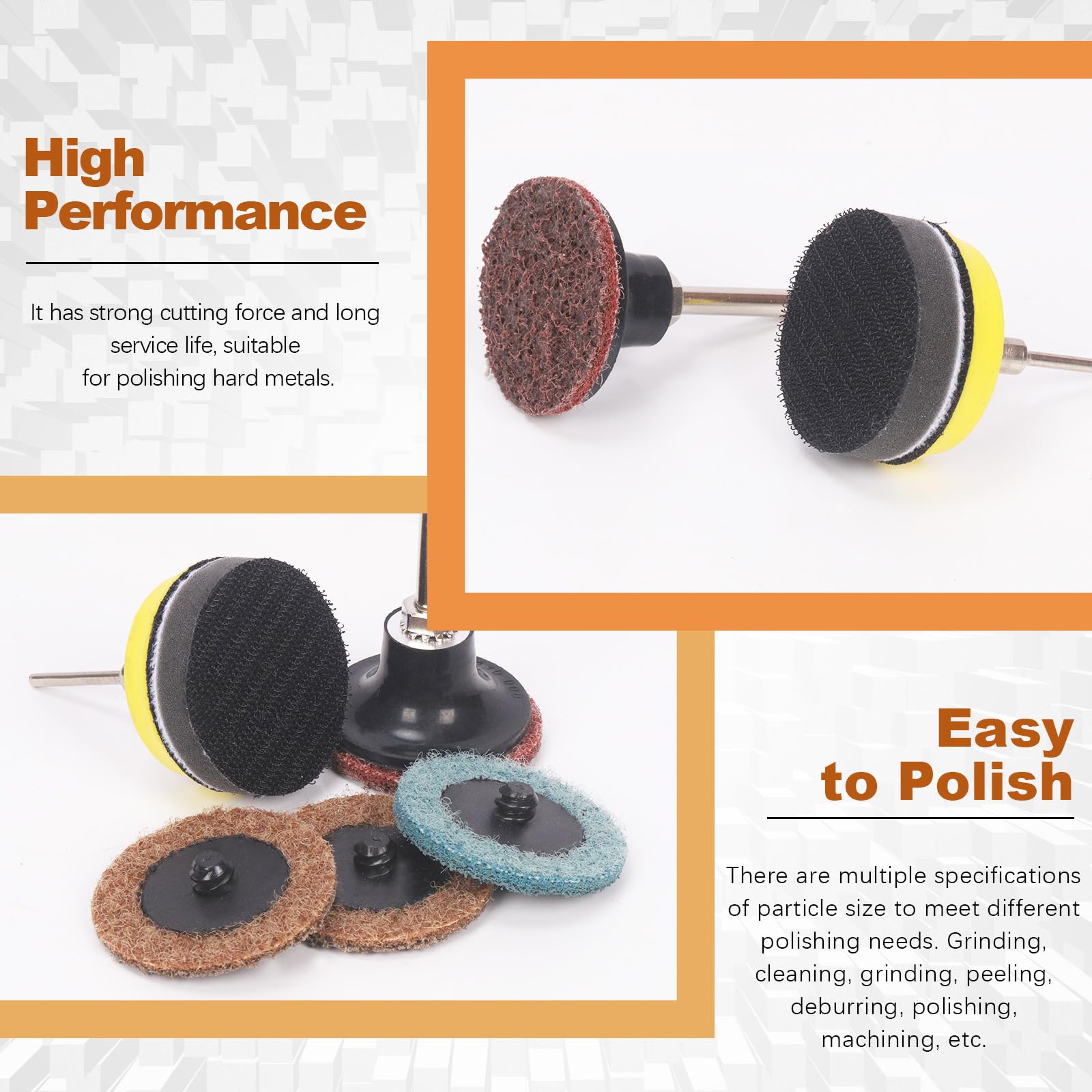 Tanstic 134Pcs 2 Inch Sanding Discs Set with 1/4