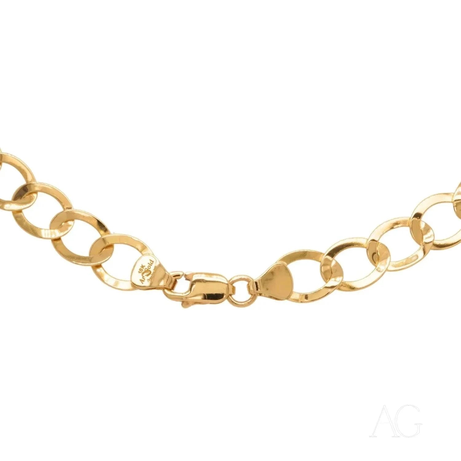 18K Gold Link Chain Necklace - Classic Cuban Style for Men & Women | Elegant Layering, Gift Giving & Everyday Wear