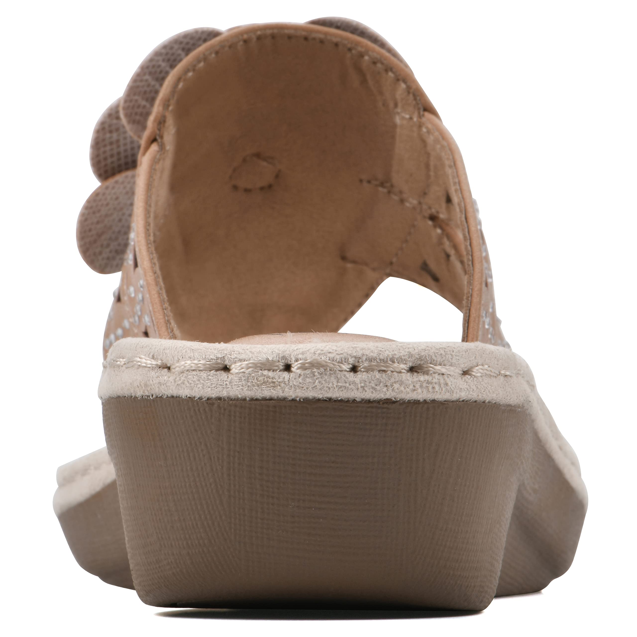 White Mountain Women's Cynthia Wedge Sandal - Comfortable Summer Shoes for Walking