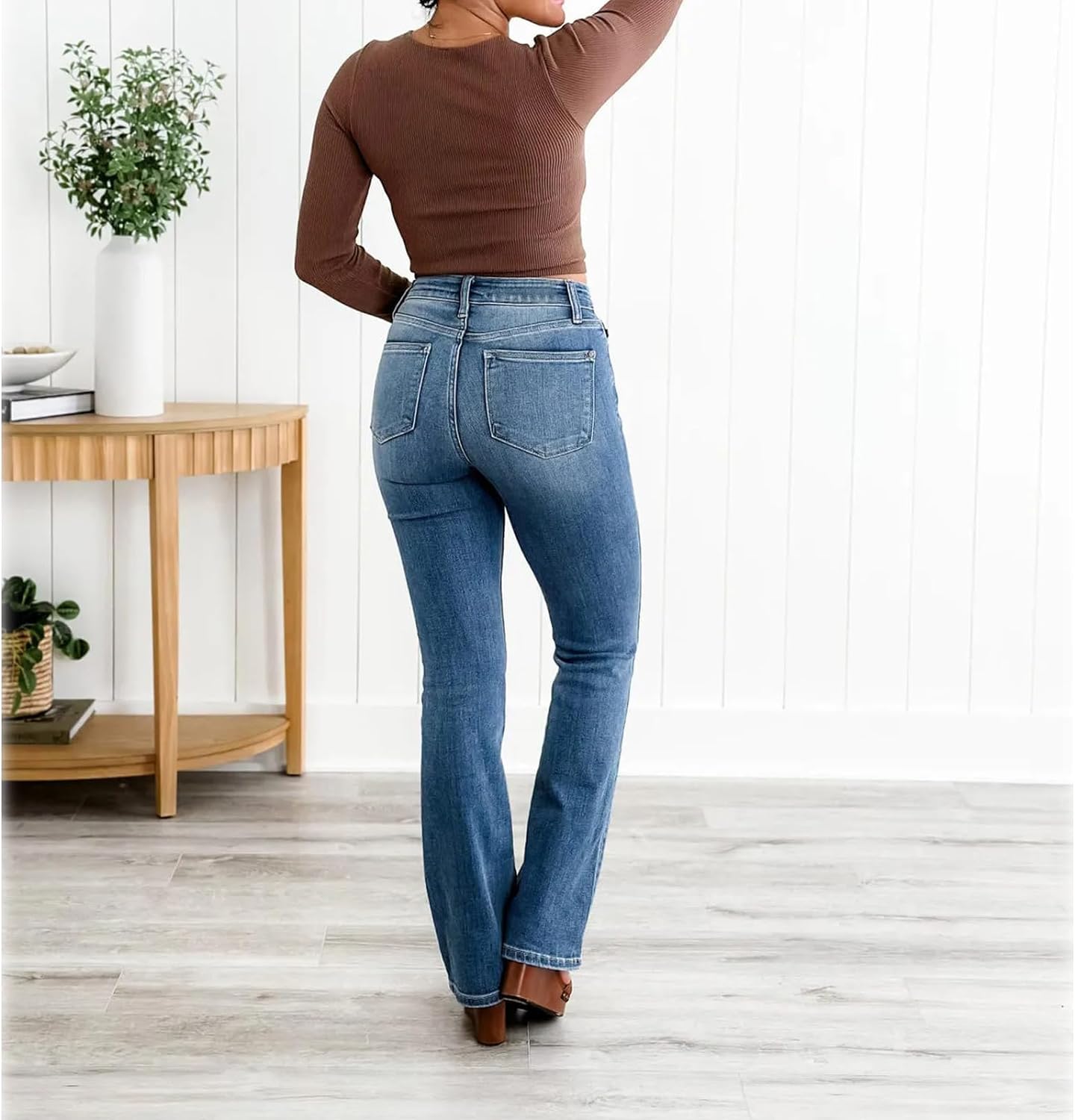 Holy Grail Bootcut Jeans - Women's High Waisted Stretchy for Tummy Control | Work & Casual Wear