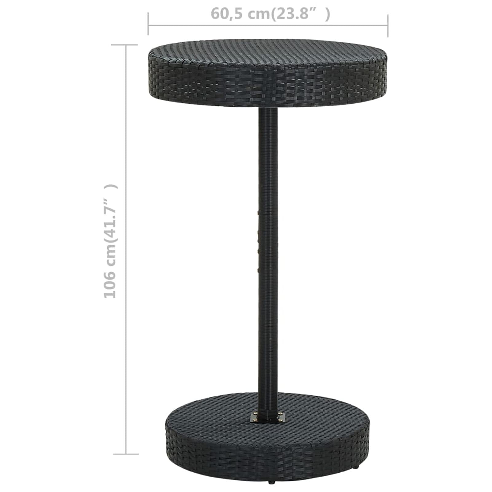 Weather-Resistant Steel Patio Side Table - 23.8