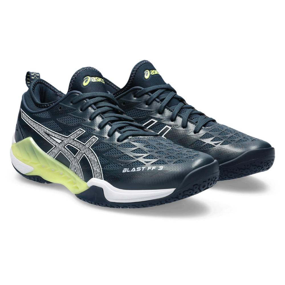 ASICS Blast FF 3 Men's Indoor Court Shoes - Navy/White - Volleyball & Badminton Shoes for Men - Lightweight & Supportive for Indoor Sports