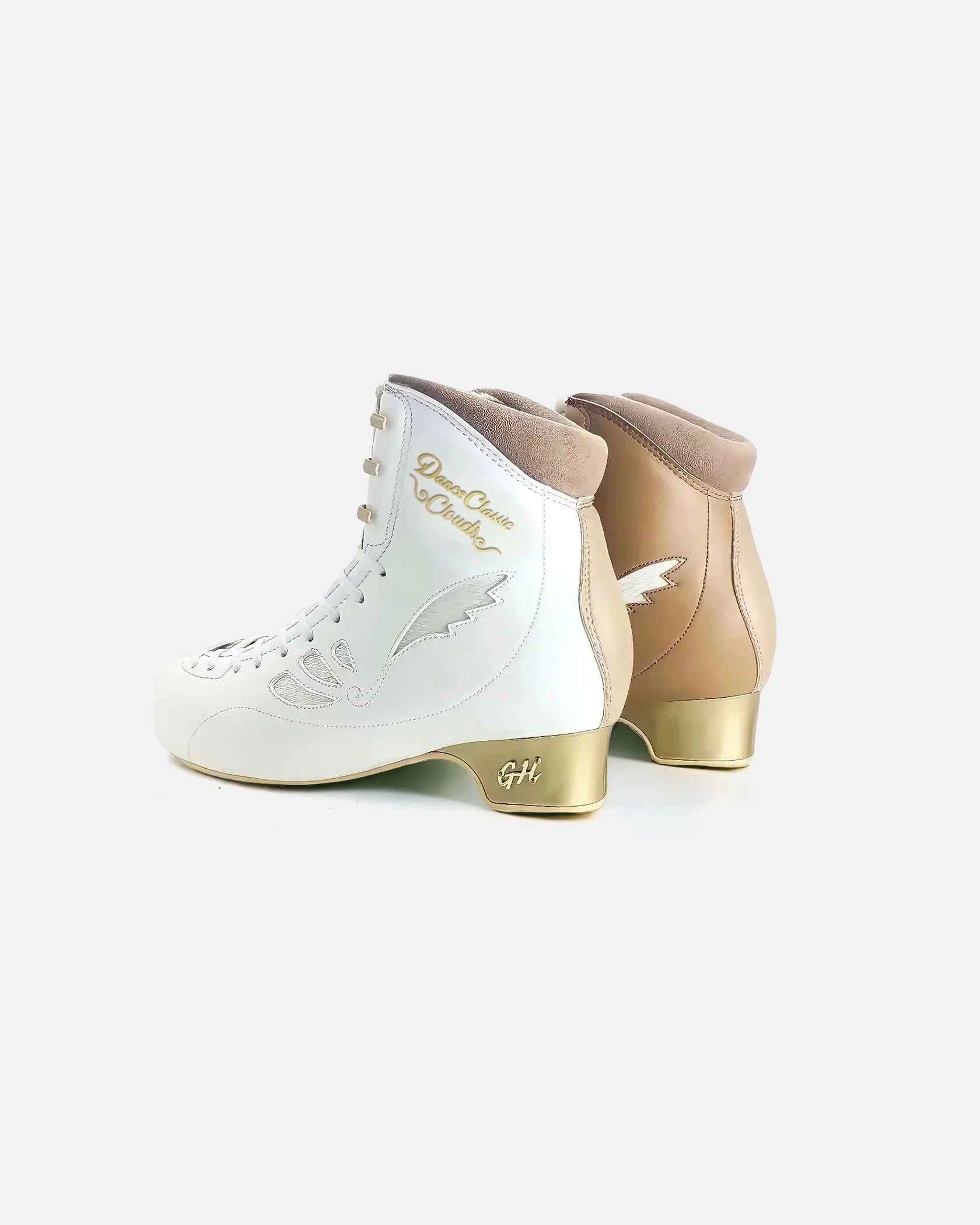 GH Dance Classic Clouds Quad Roller Skates - Women's Artistic Roller Skates (Boots Only) for Indoor/Outdoor Rink, Roller Derby & Dance Performance