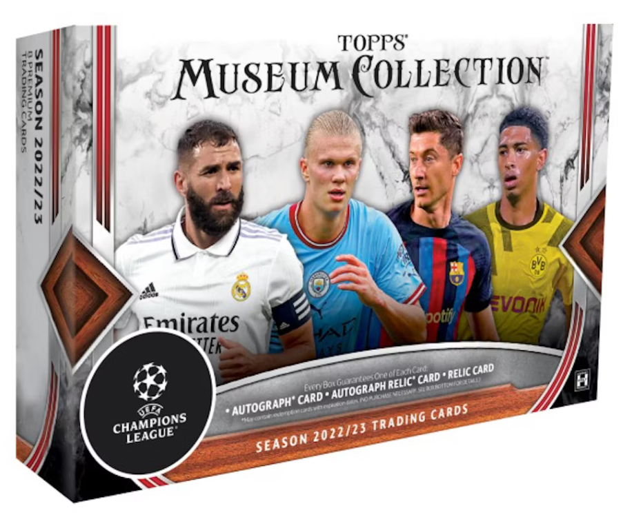 2022-2023 Topps Museum Collection UEFA Champions League Soccer Hobby Box - Authentic Soccer Trading Cards for Collectors & Fans - Perfect for Gifts, Investments & Game Day Excitement