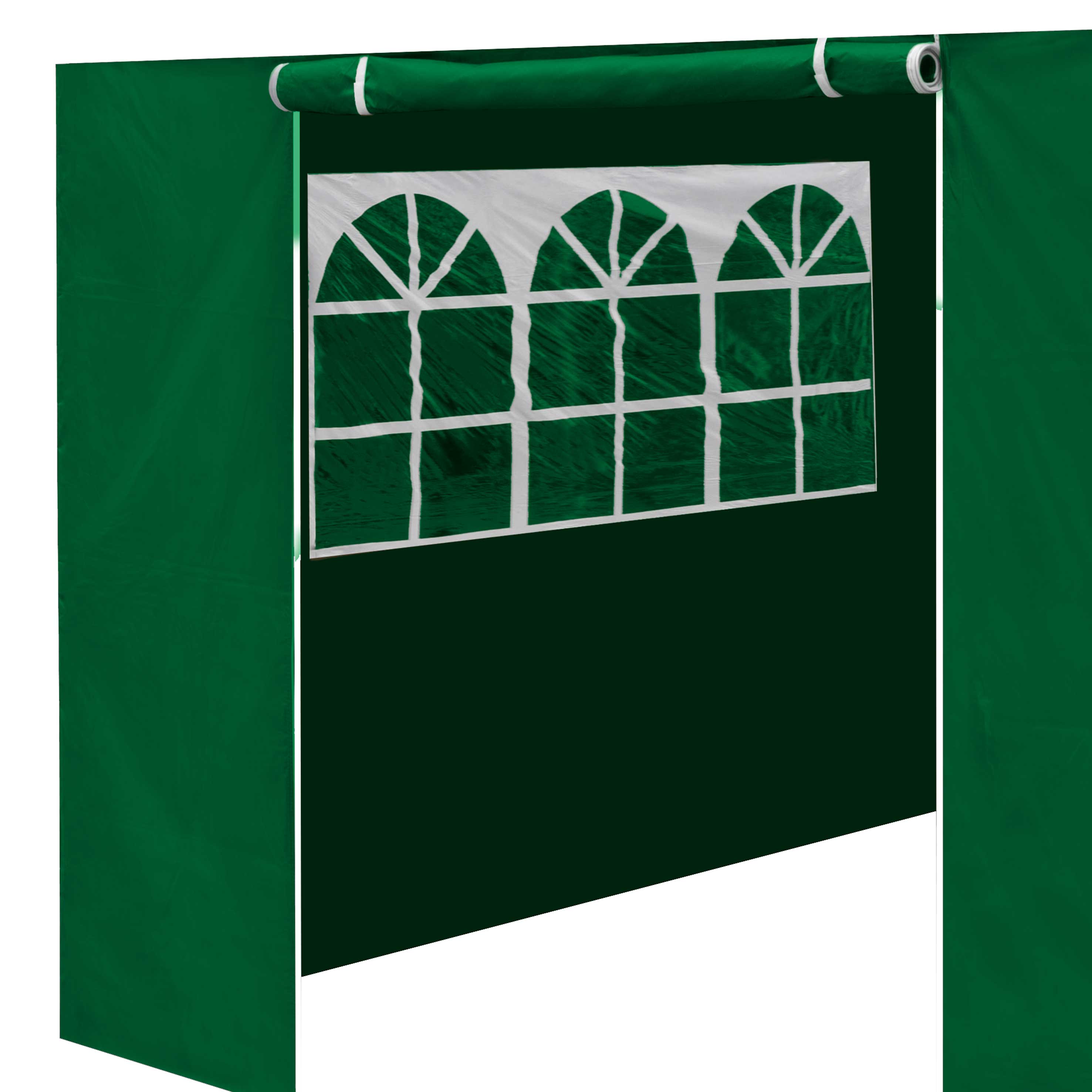 Premium Gazebo Side Walls, Doors & Windows - Fits 2x2m Gazebos, Dark Green (DG144) - Perfect for Outdoor Parties, Weddings & Backyard Events