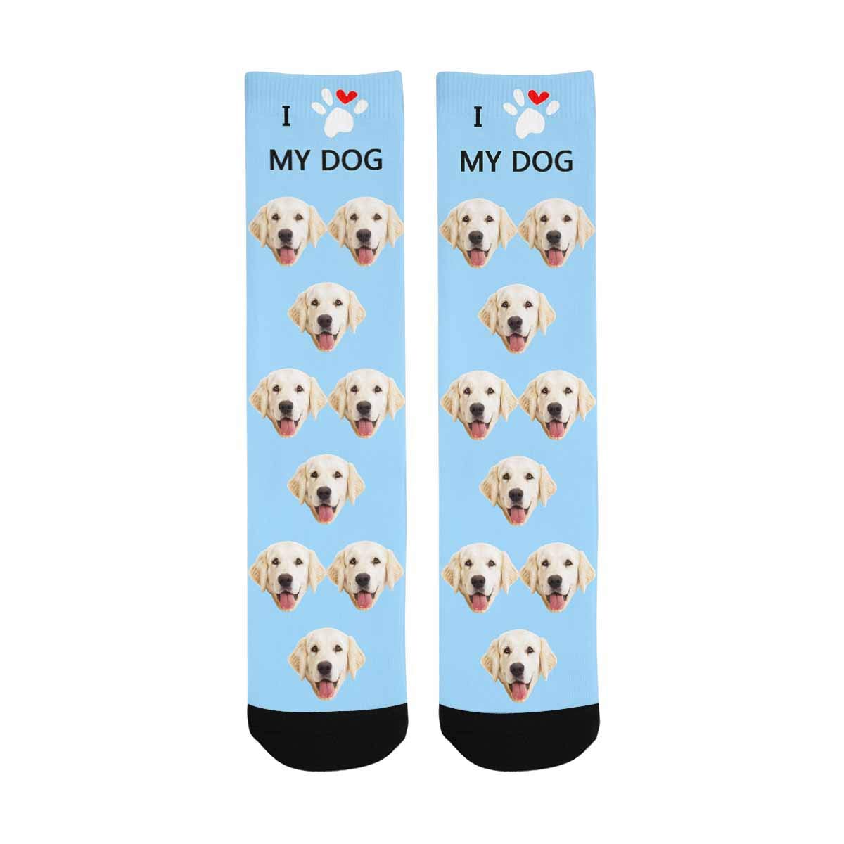Custom Face Socks for Men & Women - Funny Dog Paw Print Animal Socks | Cute Gift for Pet Lovers, Dog Owners | Perfect for Halloween Costumes, Christmas Gifts & Casual Wear