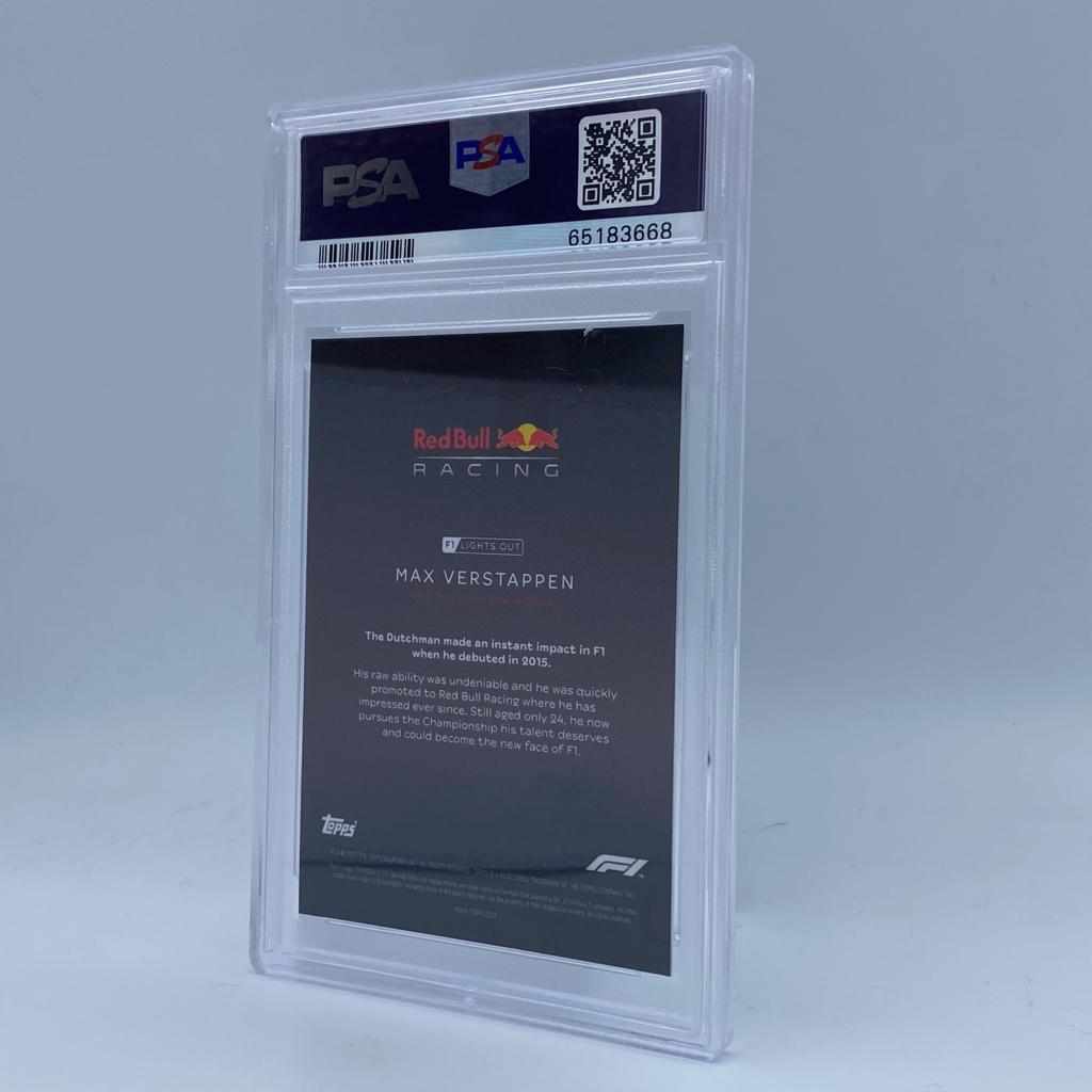 PSA 9 Graded 31/50 Max Verstappen 2021 Topps Chrome Formula 1 F1 Drivers Aqua Parallel Refractor - Rare Collectible for Racing Fans & Sports Card Investors (Perfect for Display, Trading, or Investment Portfolio)