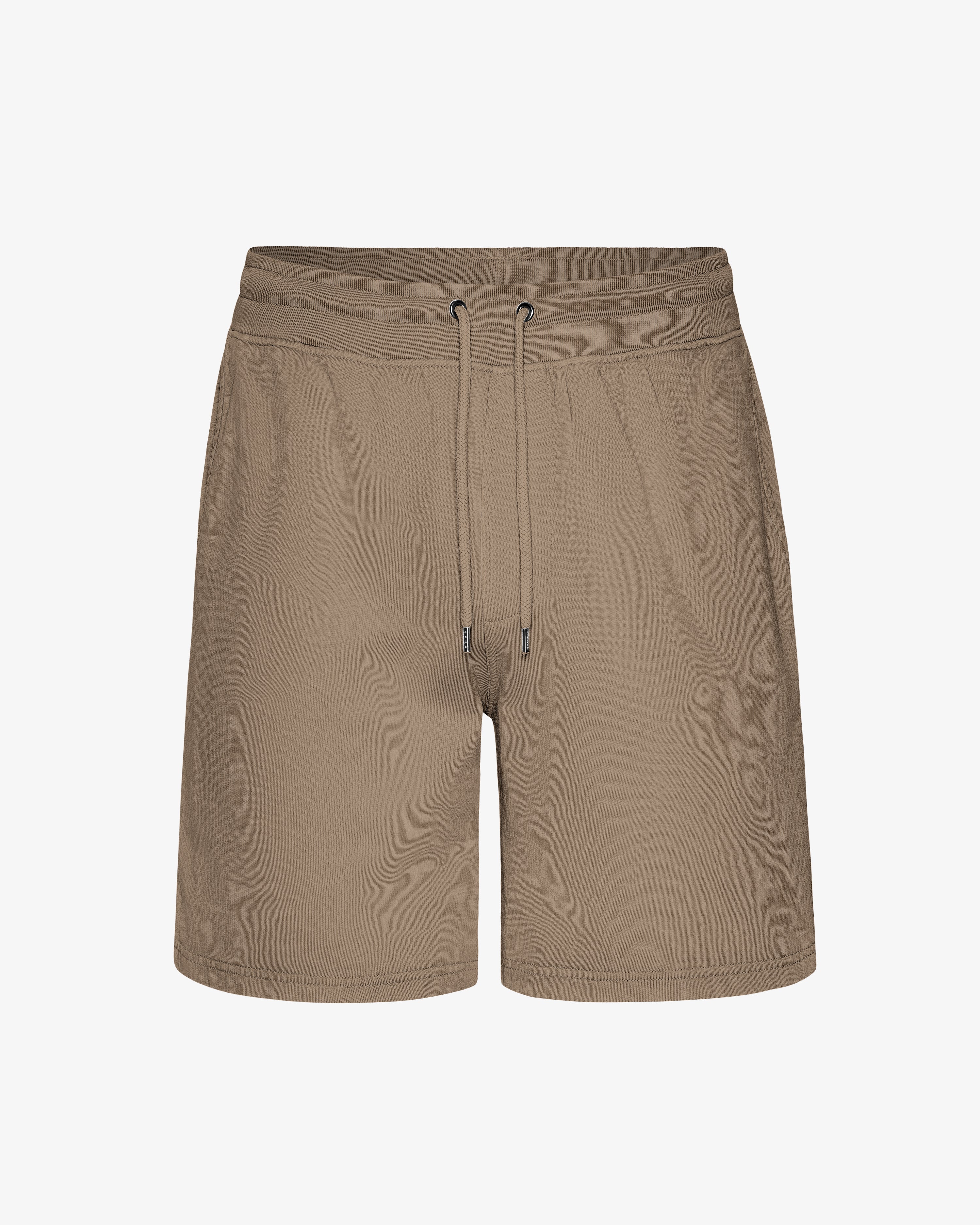 Classic Organic Cotton Sweatshorts for Men & Women - Comfortable Lounge Shorts in Warm Taupe - Perfect for Yoga, Running, and Casual Wear