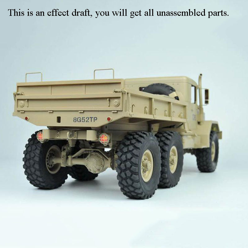 1/12 Scale Cross RC HC6 6x6 Off-Road Military Truck Model Kit - Metal Axles, Motor & LED Lights - US Stock | Hobby, Simulation & Collectible for RC Enthusiasts (Perfect for Terrain Crawling & Military Vehicle Displays)