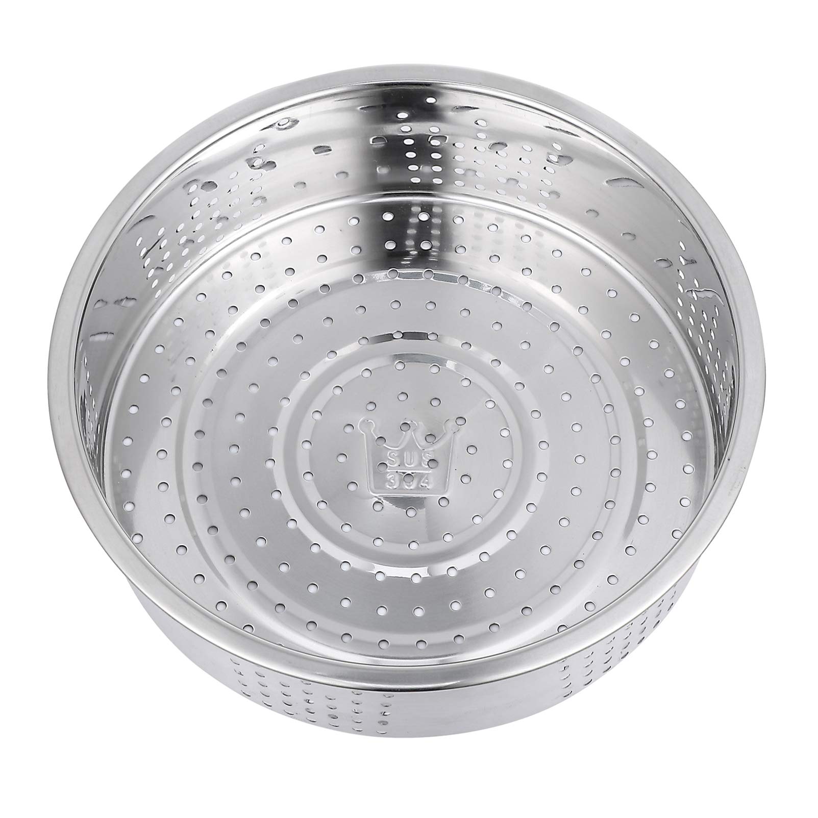 Stainless Steel Steamer Basket 21cm - Large Pore Metal Food Steamer for Vegetables, Fish, Seafood & Buns | Durable Cookware for Healthy Cooking | Perfect for Stovetop, Instant Pot & Kitchen Steamers