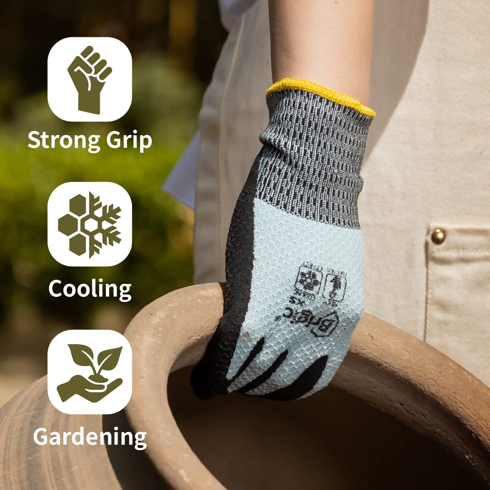 Cooling & Thin Touch Gardening Gloves for Women - Breathable Outdoor Work Gloves for Yard Landscaping, Planting & Weeding - Perfect for Gardening, Farming & DIY Projects