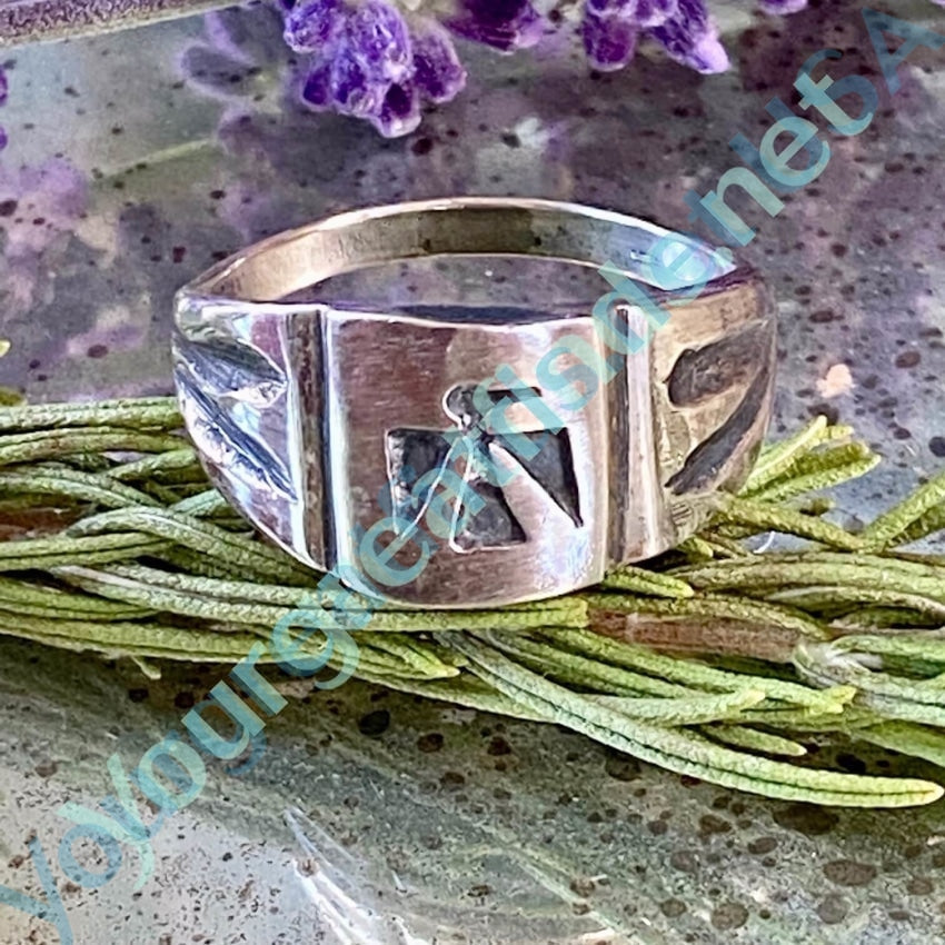 Authentic Native American Eagle Ring - Sterling Silver 11.5 Size - Handcrafted Tribal Jewelry for Men & Women - Perfect for Spiritual Ceremonies, Powwows & Everyday Wear