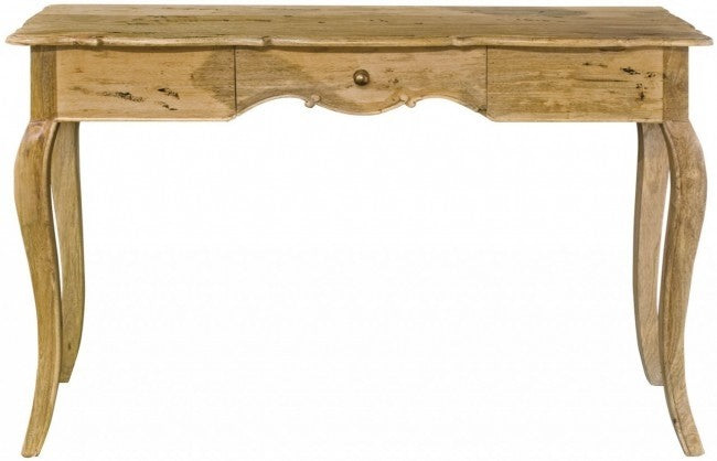 French Colonial Style 120cm Honey Brown 1-Drawer Console Table - Perfect for Entryway, Hallway & Living Room Decor
