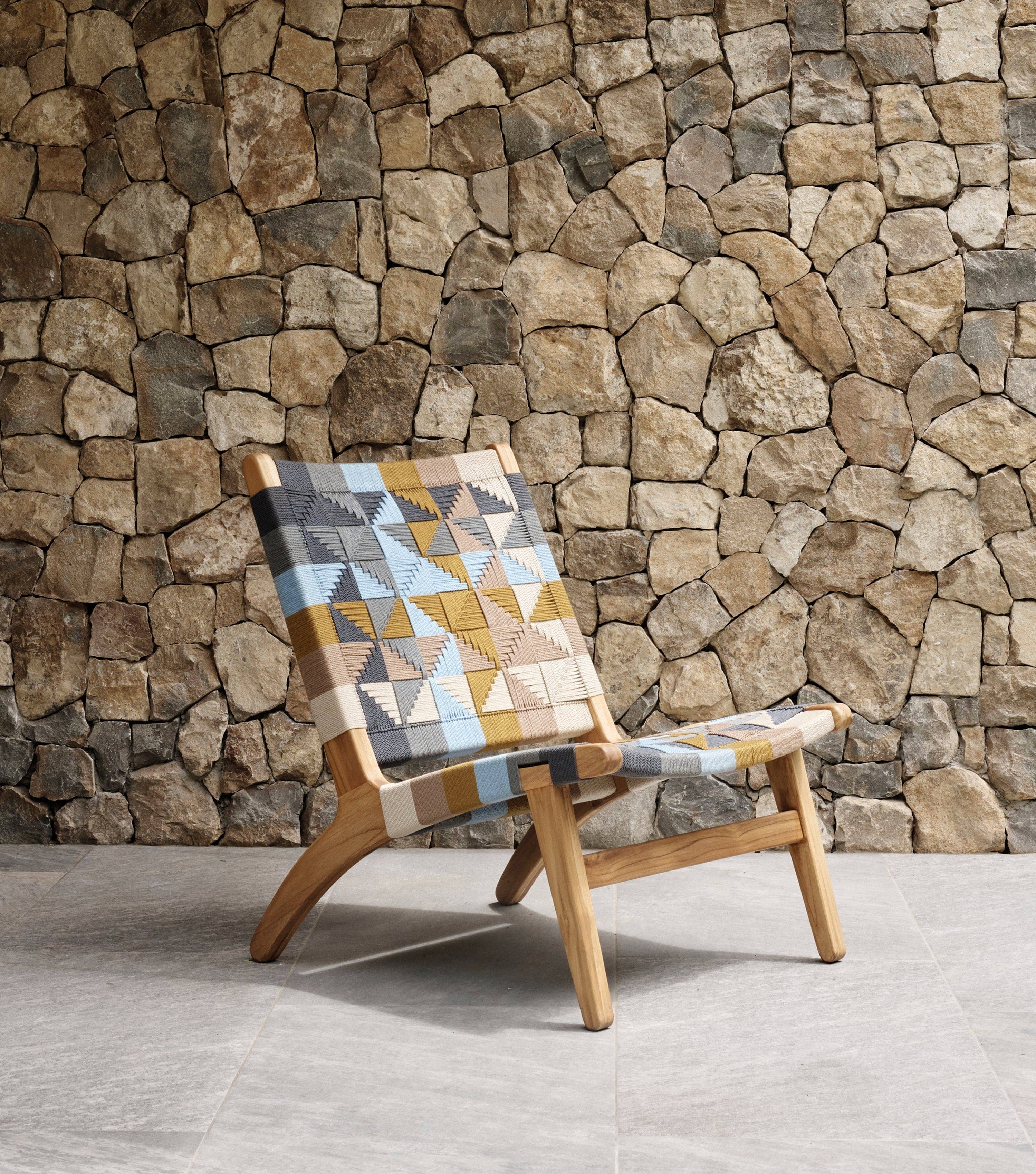 Masaya Lounge Chair with Prisma Pattern - Modern Accent Chair for Living Room, Bedroom & Office - Comfortable Mid-Century Style Seating for Relaxing & Reading