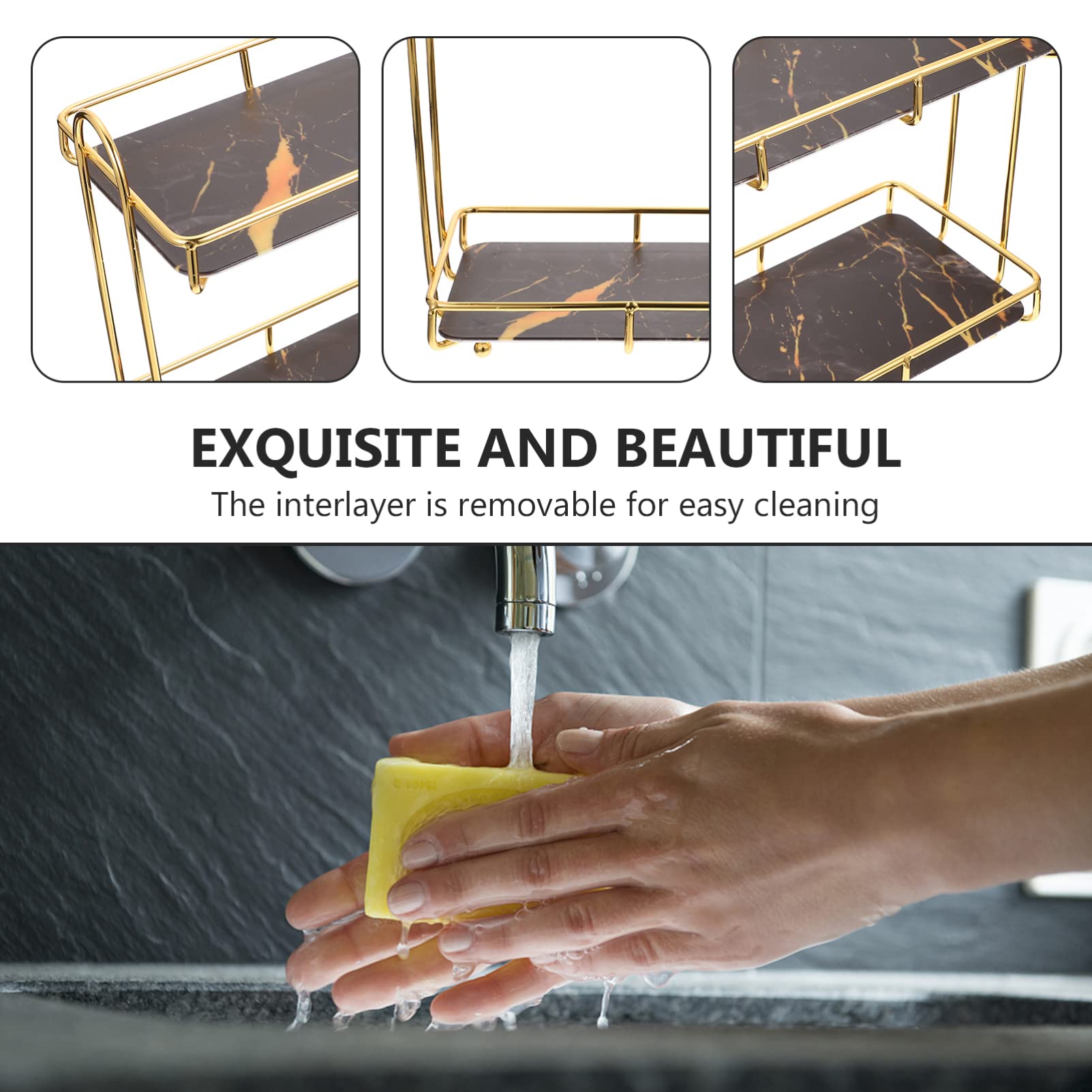 Beavorty Cosmetic Storage Rack - Countertop Organizer for Bathroom & Vanity