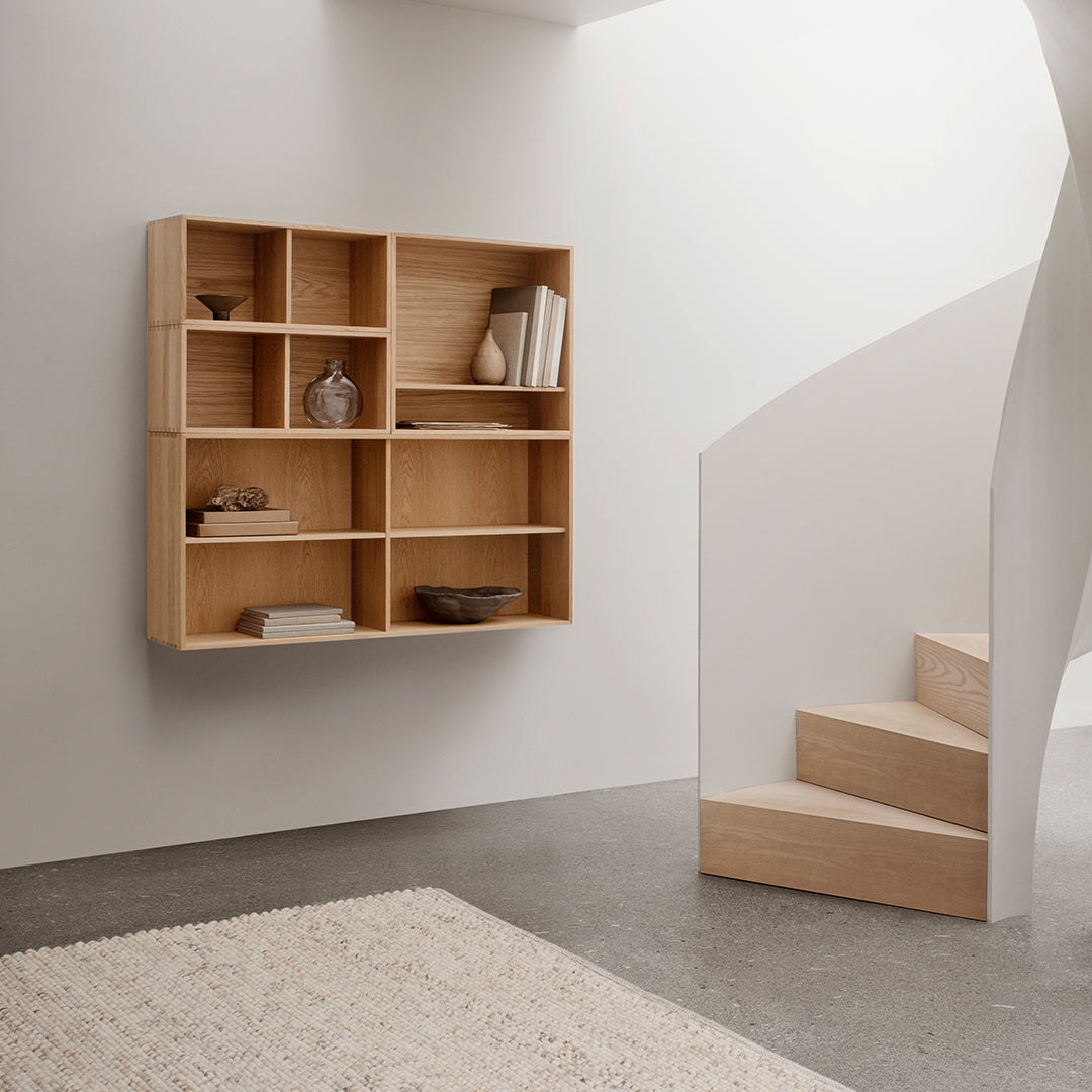 FK631110 Deep Bookcase with 2 Shelves - Modern Wooden Storage Shelf for Living Room, Office & Bedroom - Perfect for Organizing Books, Decor & Essentials