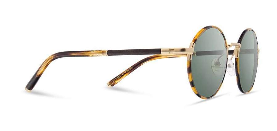 Shwood Hawthorne Acetate Sunglasses - Tortoise & Matte Gold Frame with G15 Lens - Stylish UV Protection for Outdoor Activities & Driving