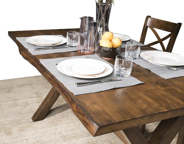Handcrafted Live Edge Dining Table - Natural Wood Slab Table for 6-8 People - Rustic Farmhouse Style - Perfect for Dining Room, Kitchen, or Outdoor Entertaining