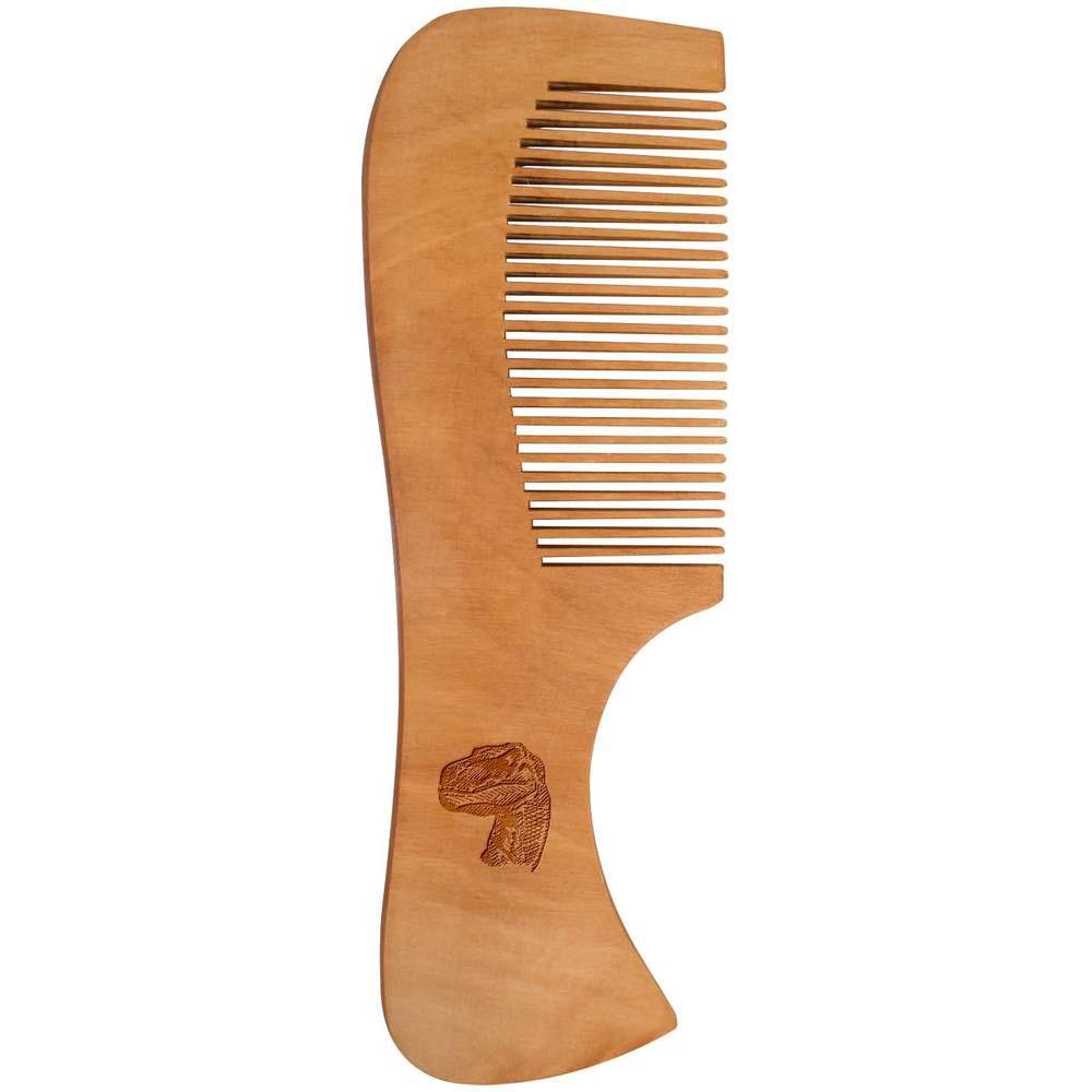 Azeeda Raptor Dinosaur Wooden Comb for Men & Women - Natural Wood Hair Brush for Detangling & Styling - Perfect for Travel, Home, and Salon Use (HA00022175)