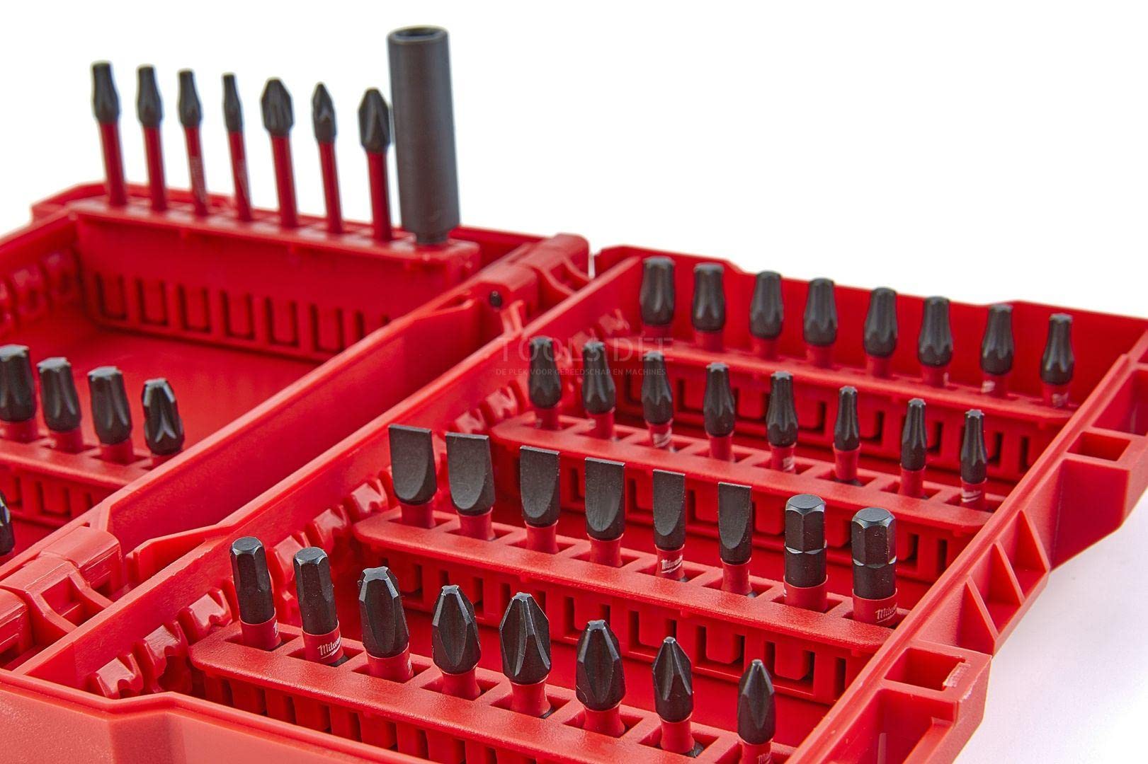 Milwaukee MW4932430907 15-Piece Impact Ready Bit Set with Case - Red - Perfect for Drilling, Screwdriving & Construction Projects