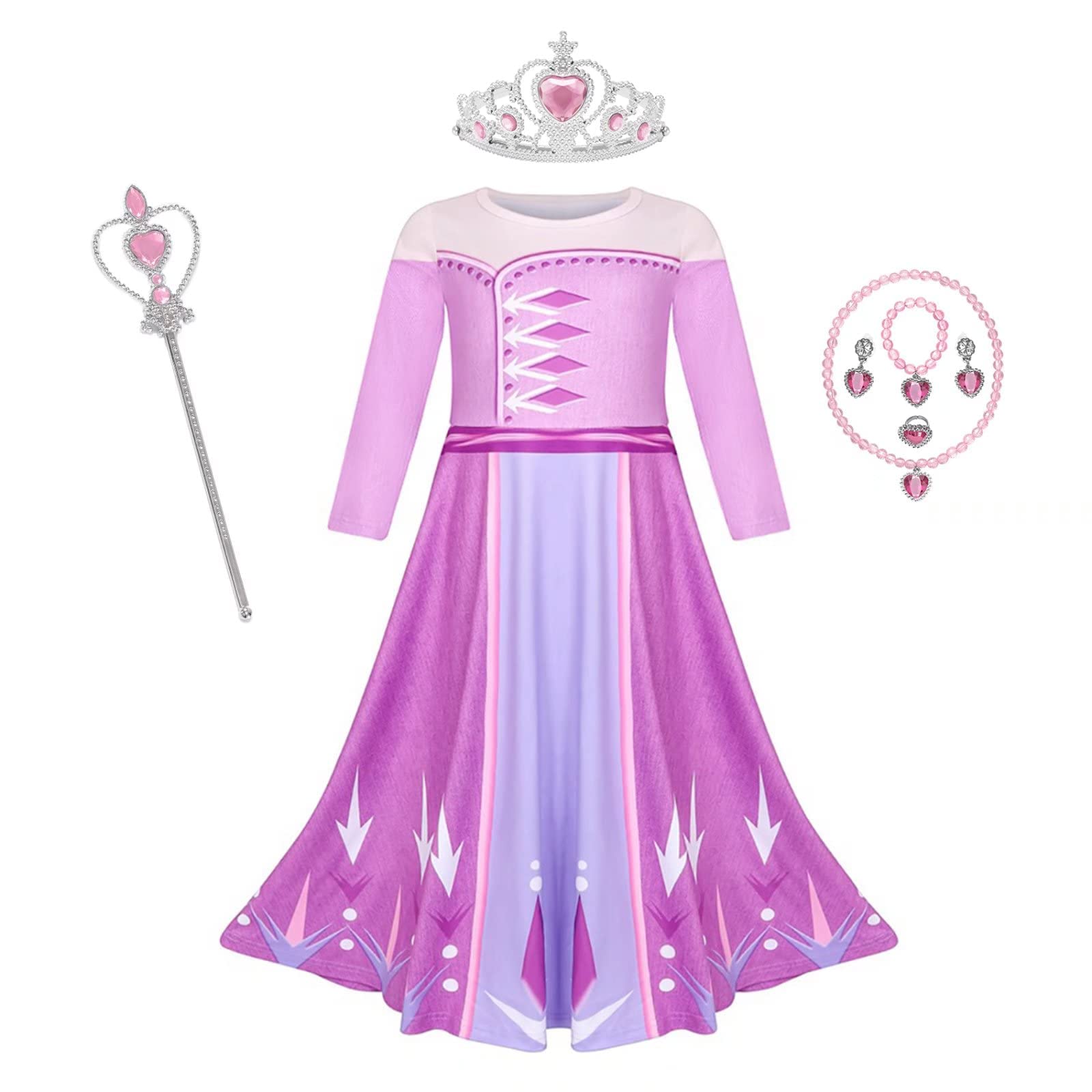 **Princess Costume for Girls - Toddler & Baby Dress Up Outfit with Accessories for Halloween, Christmas & Fancy Parties | Perfect for Cosplay, Role Play & Special Occasions**
