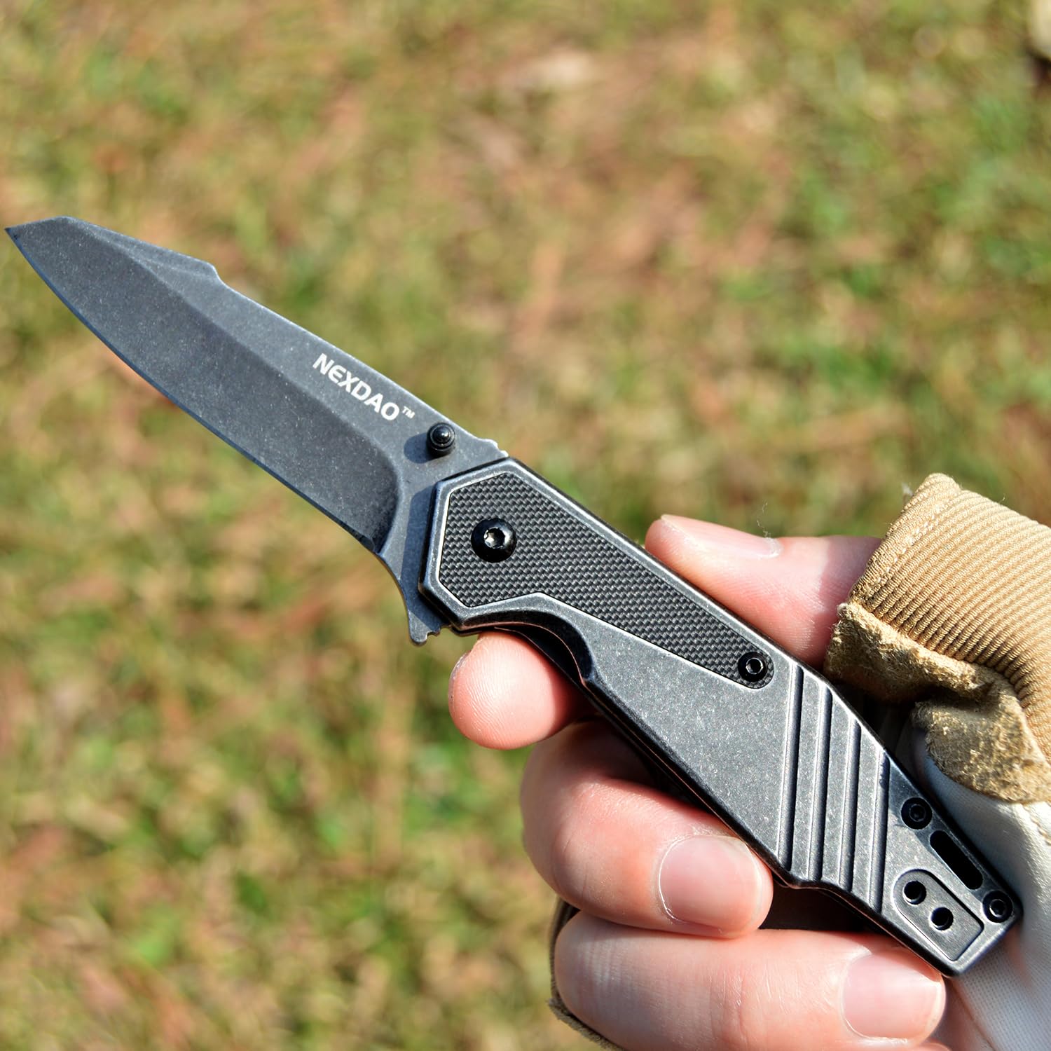 Premium Folding Pocket Knife - 8Cr14MoV Stainless Steel Blade, G10 & Steel Handle, 2-Position Clip - Perfect for Camping, Hiking, Survival & Everyday Carry (EDC)