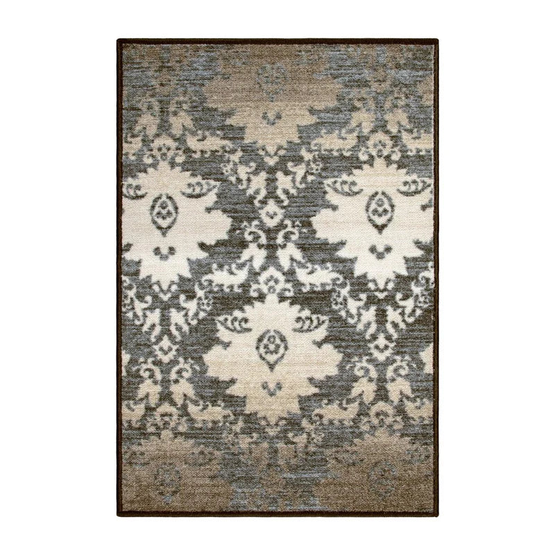 Geneva Medallion Scroll Non-Slip Washable Indoor Area Rug - Perfect for Living Room, Bedroom & Home Decor