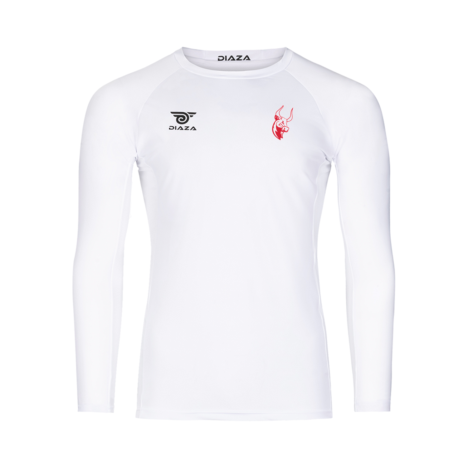 Kansas City Stampede Long Sleeve Compression Shirt for Men - Moisture Wicking Athletic Performance Top - White - Perfect for Football, Baseball & Workout Training