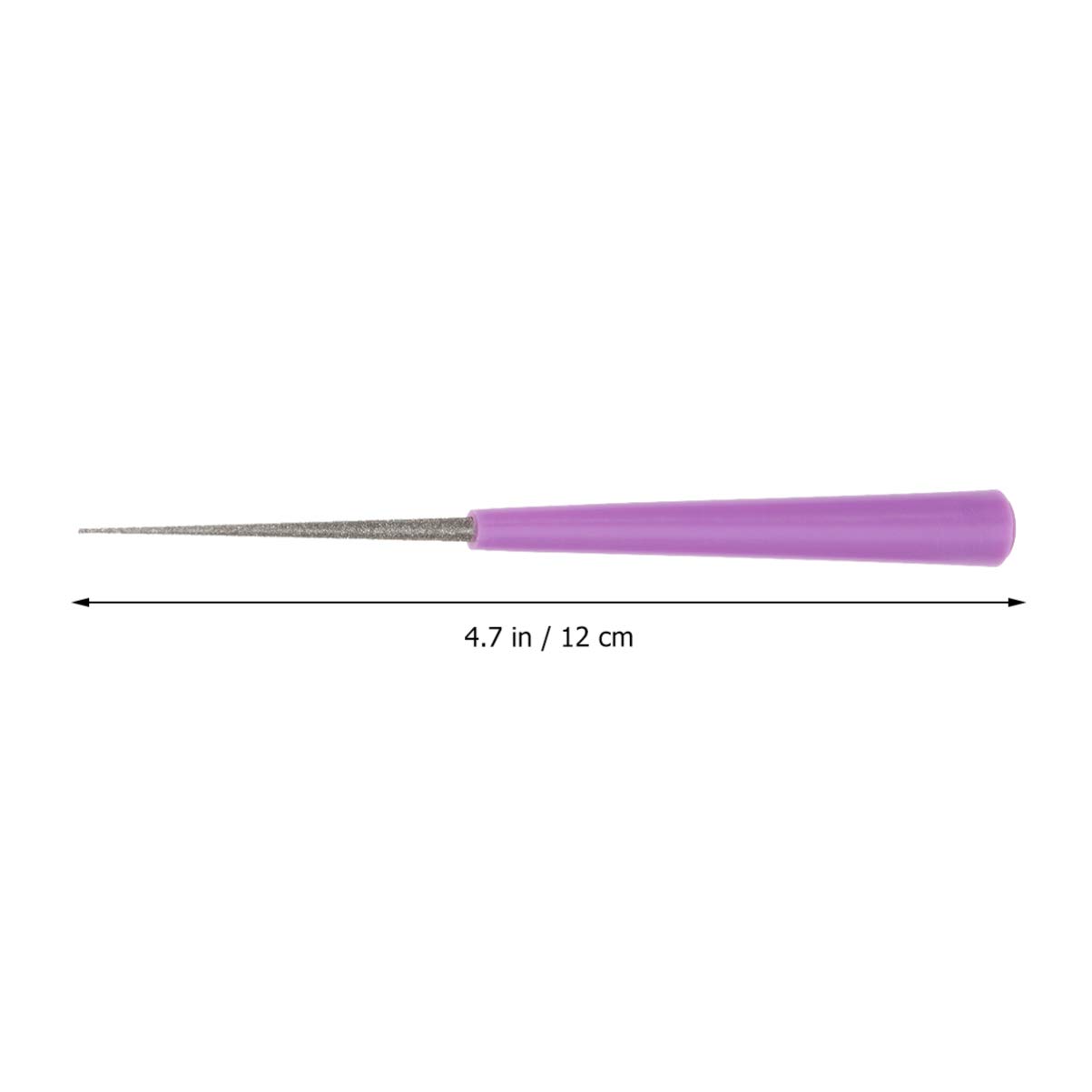 SUPVOX 4-Piece Diamond Needle File Set - Flat Diamond Grit File, Polishing & Sharpening Tools for Jewelry, Beading, and Metalworking - Perfect for Enlarging Holes, Smoothing Edges, and Detailed Crafting
