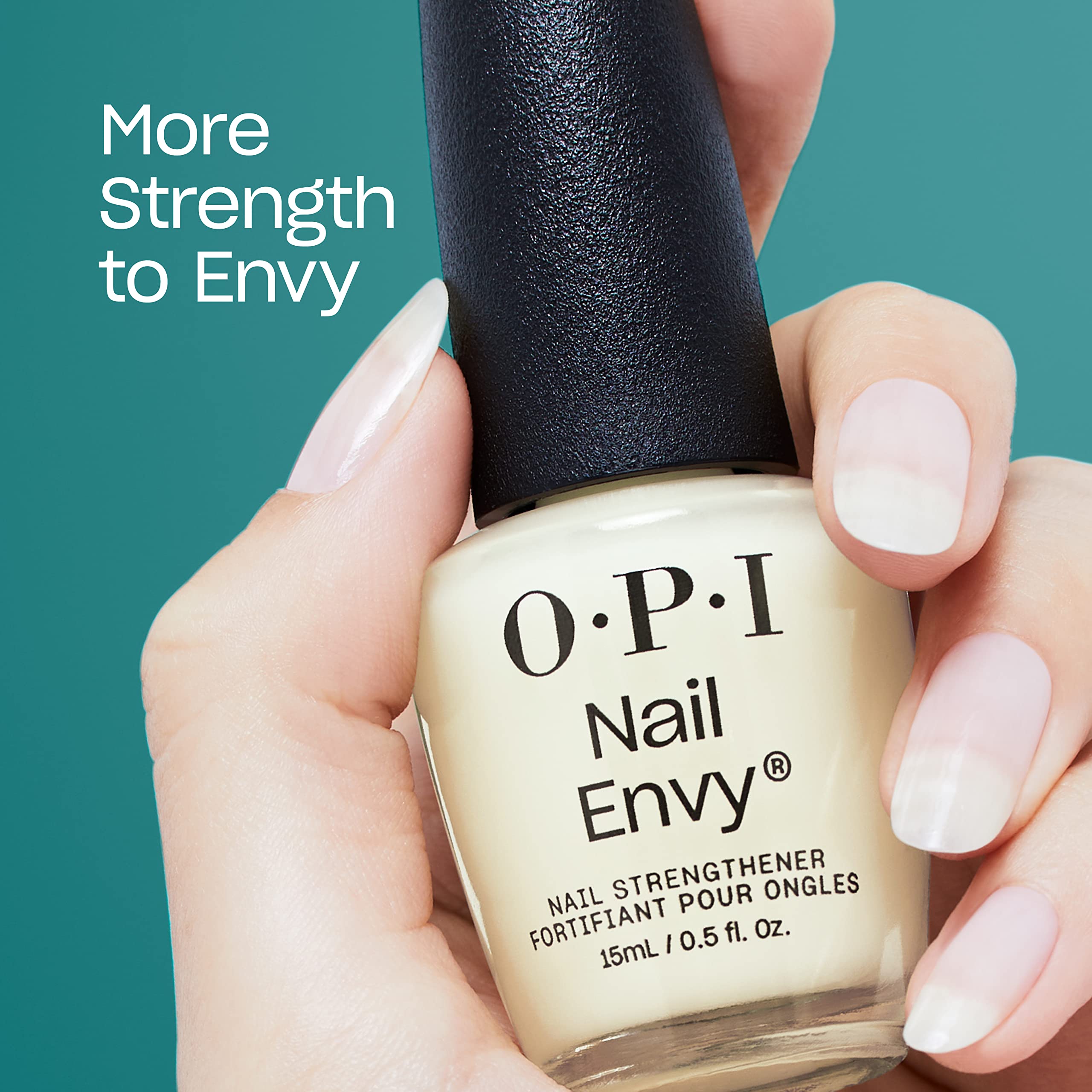 OPI Nail Envy Nail Strengthener - Clear & Opaque Crème Nail Polish Treatment for Weak & Thin Nails | Strengthens & Protects | Perfect for Daily Use & Nail Care Routine