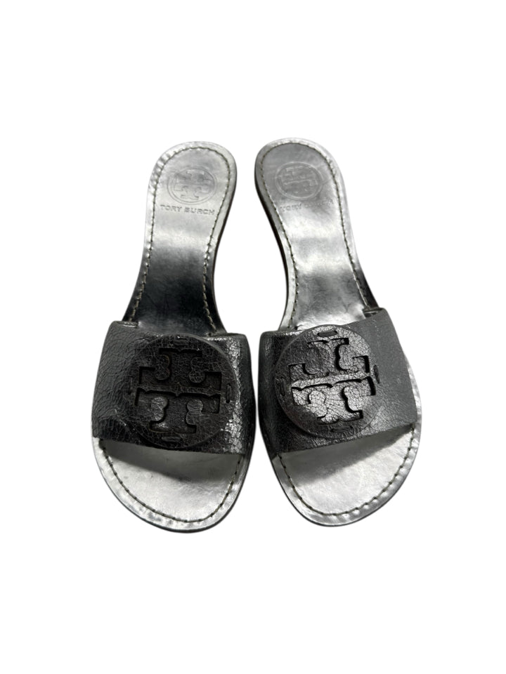 Tory Burch Women's Metallic Miller Heels - Size 6.5 | Elegant Dress Shoes for Weddings, Parties & Office Wear