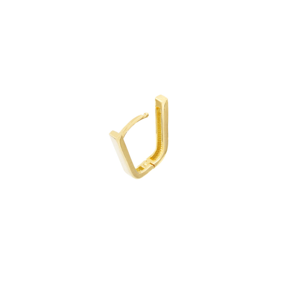 14K Gold Thin Paper Clip Hoop Earrings for Women - Minimalist Dainty Everyday Jewelry - Perfect for Office, Date Night & Gifts