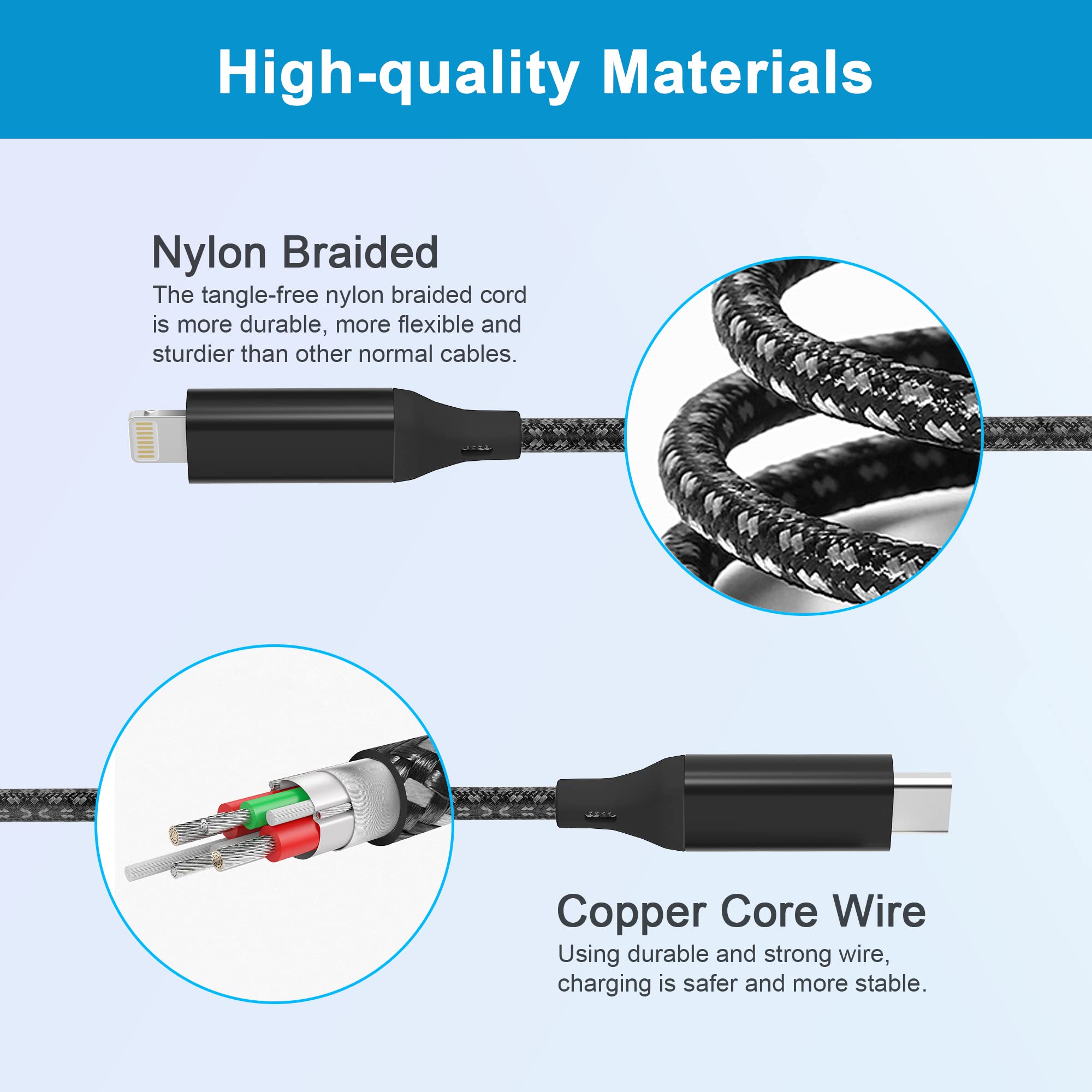 Extra Long 26FT/8M USB C to Lightning Cable - Apple MFi Certified Fast Charging Cord for iPhone 13 Pro/12 Pro Max/11/X/XS/XR/8 Plus - Perfect for Home, Office & Car Charging