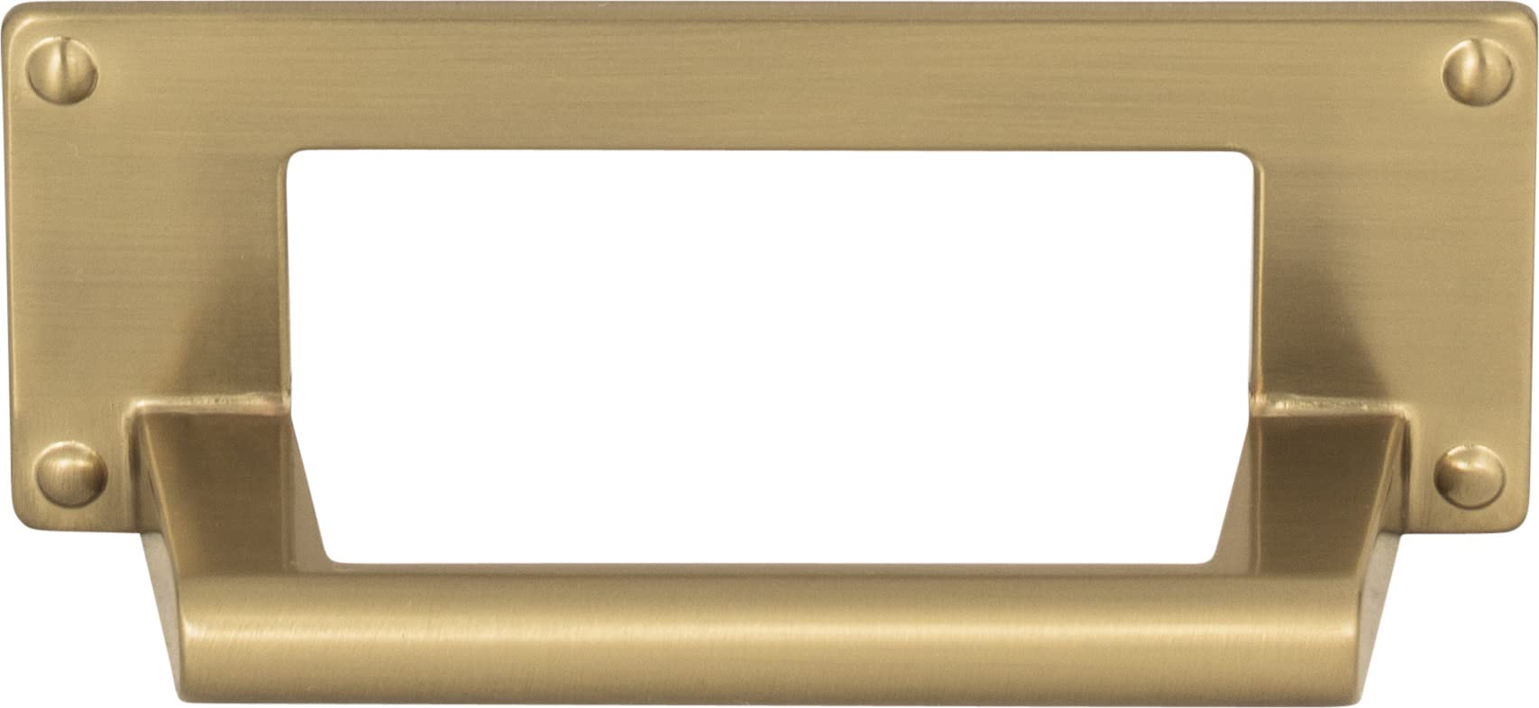 Atlas Homewares A301-WB Bradbury Collection Cup Pull - Warm Brass Cabinet Handle for Kitchen & Bathroom Cabinets, Drawers & Furniture Hardware