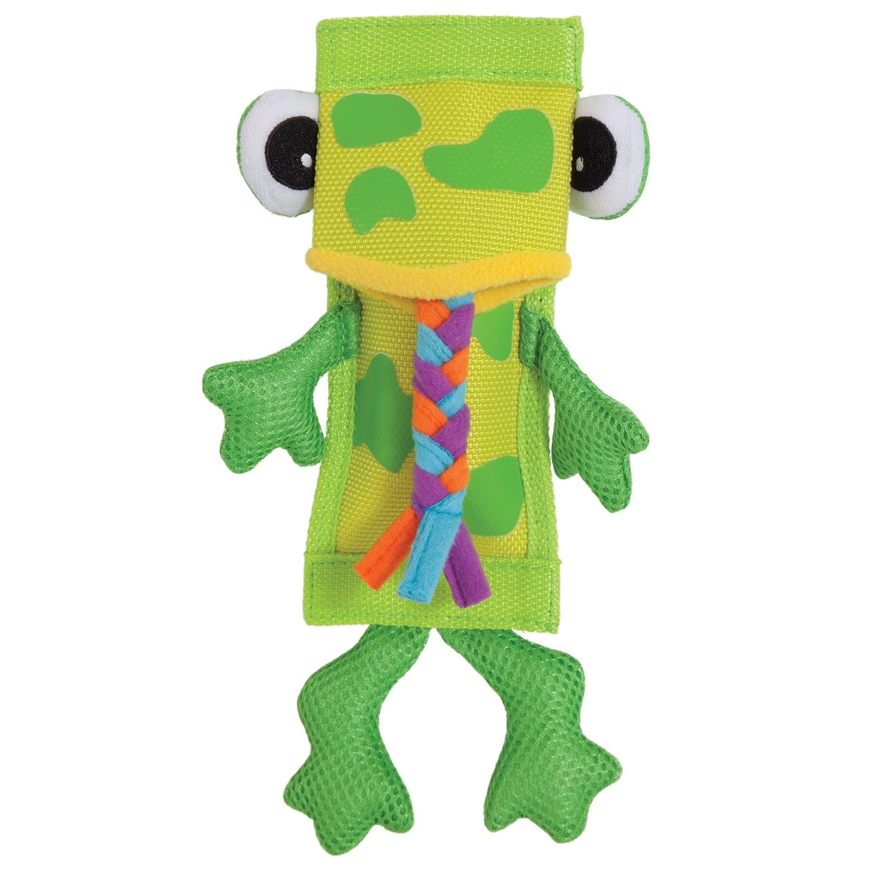 Petmate 32016 Firehose Frog Dog Toy - Durable Chew Toy for Aggressive Chewers, Interactive Play & Fetch - Perfect for Indoor & Outdoor Dog Activities
