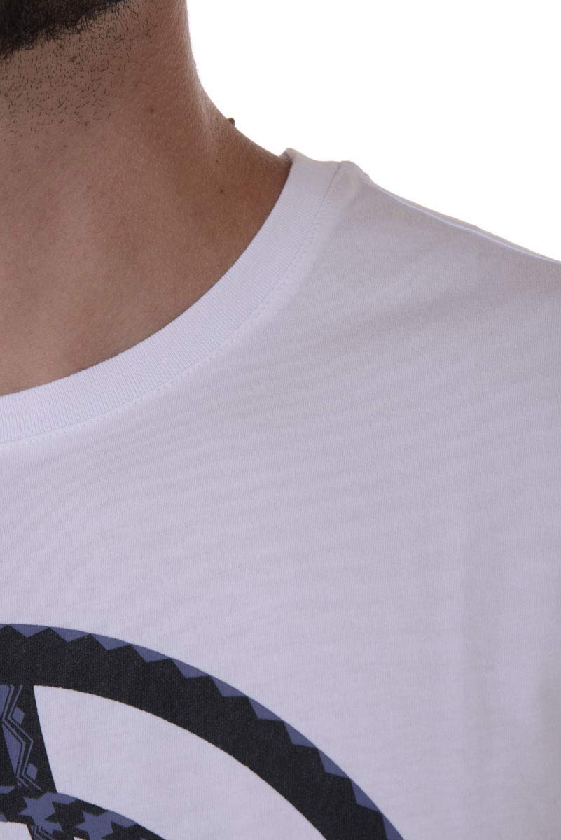 Versace Jeans Couture Men's T-Shirt & Sweatshirt - B3GQA780 Jersey Cotton Luna White - Size L - Casual Wear & Street Style Fashion