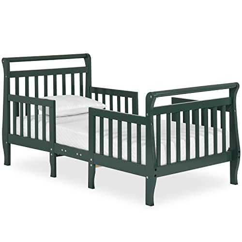Dream On Me Emma 3-in-1 Convertible Toddler Bed in Olive - Converts to 2 Chairs & Table, Low Profile Floor Bed with Safety Rails | JPMA Certified, Non-Toxic Finishes | Perfect for Small Spaces, Daycare or Nursery Room