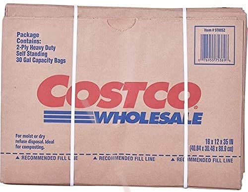 30 Gallon Heavy-Duty 2-Ply Self-Standing Lawn & Leaf Yard Waste Compost Paper Bags - 10 Pack for Easy Yard Cleanup & Eco-Friendly Disposal - Perfect for Fall Leaves, Grass Clippings & Garden Debris