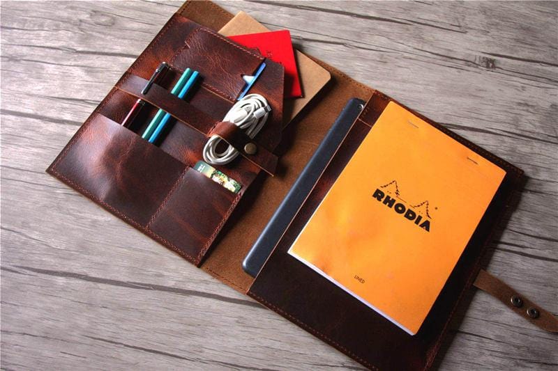 Custom Leather iPad Air Sleeve Case - Handmade Genuine Leather Protective Cover for iPad Air 10.9