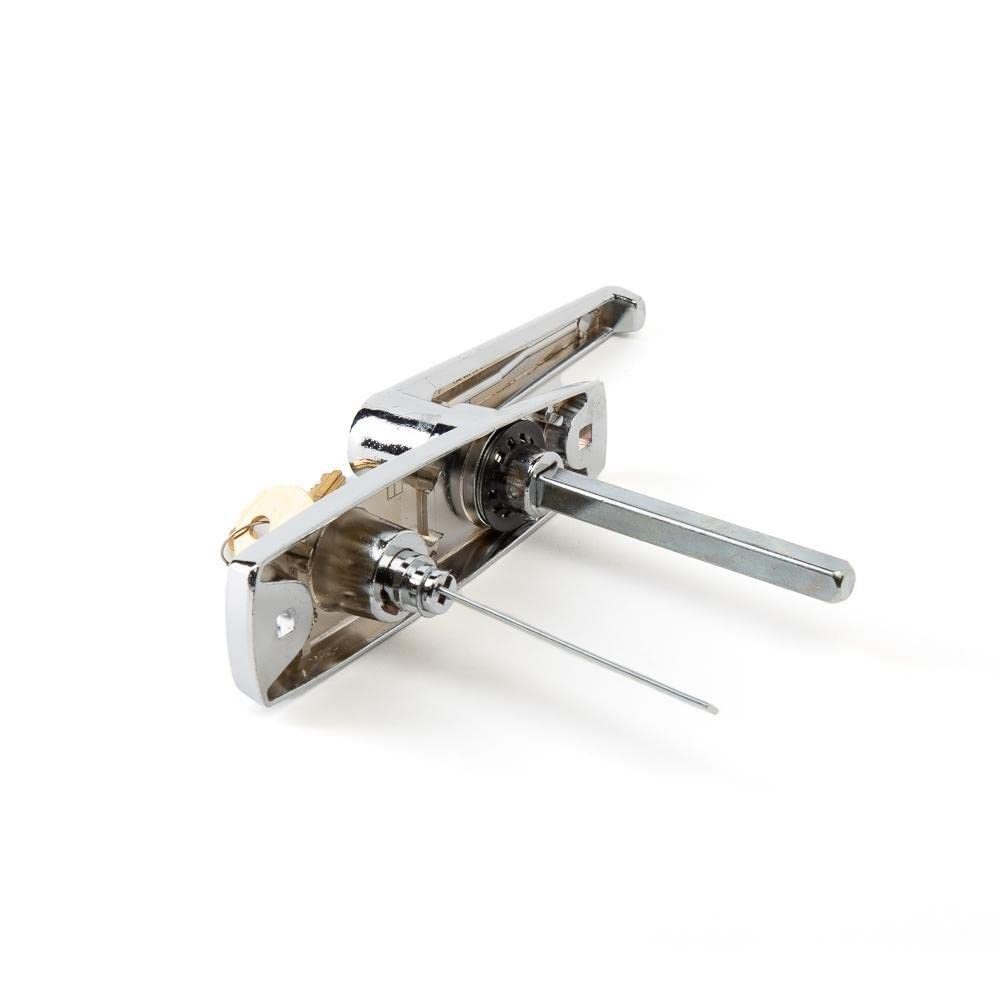 Exterior Locking L Handle for Endstile Uni-Lock v7642 - Keyed Different - Secure Entry Door Lock for Homes & Offices