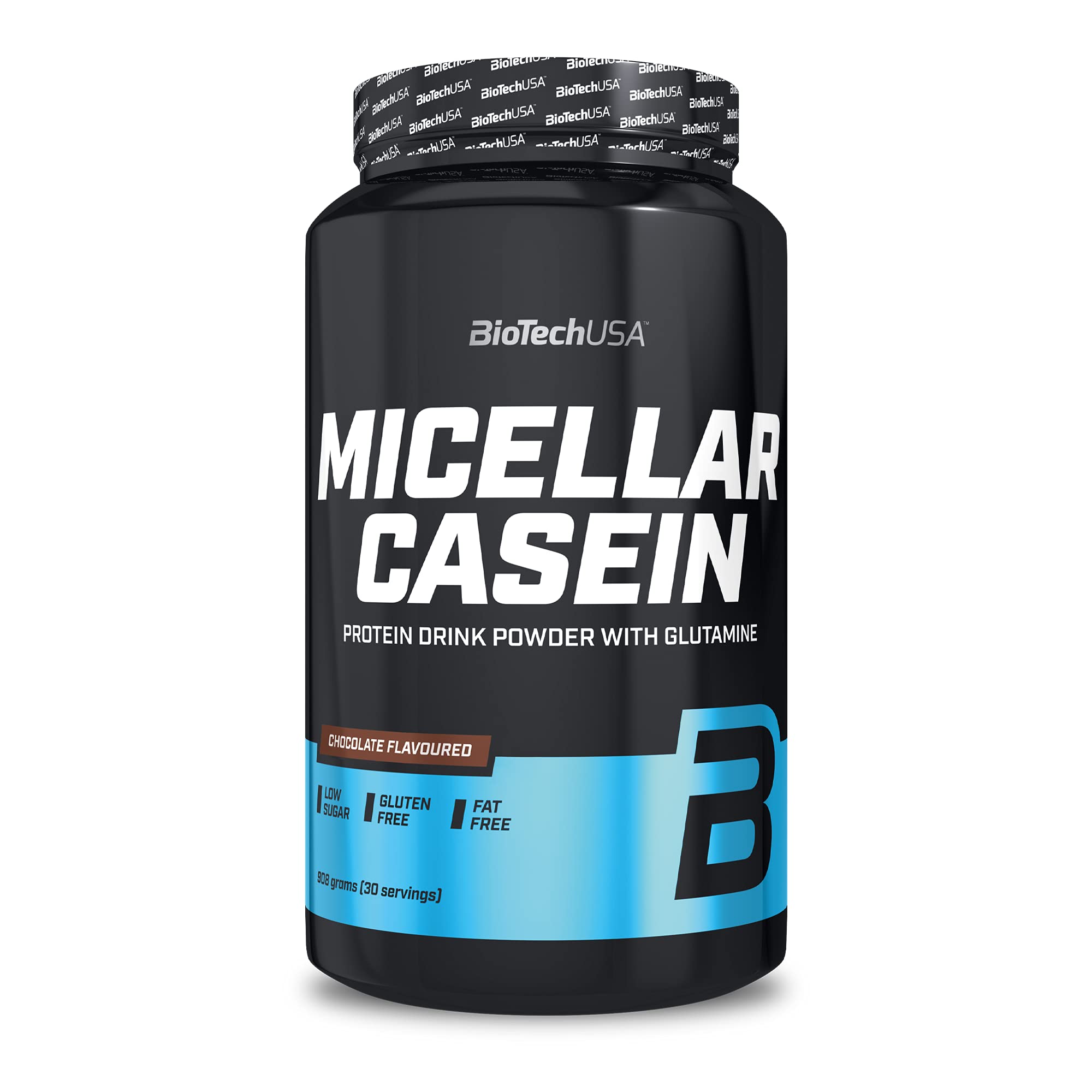 BioTechUSA Micellar Casein Protein Powder - Chocolate Flavor, 908g (2 lbs) for Muscle Recovery & Nighttime Protein - Ideal for Post-Workout & Before Bed