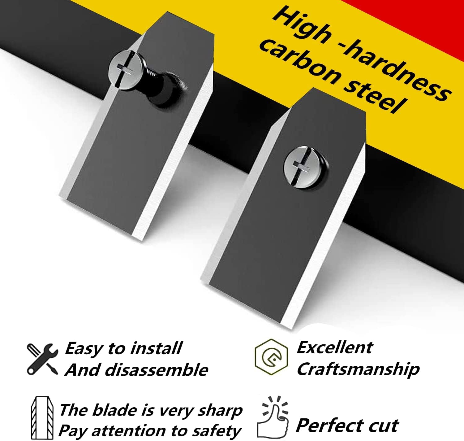 Premium Titanium-Plated Lawn Mower Blades - 30pcs Replacement Blades for Robotic Lawn Mowers & Garden Tools | Durable Weed Trimmer Accessories for Perfect Lawn Maintenance (Ideal for Robotic Mowers, Landscaping & Backyard Care)
