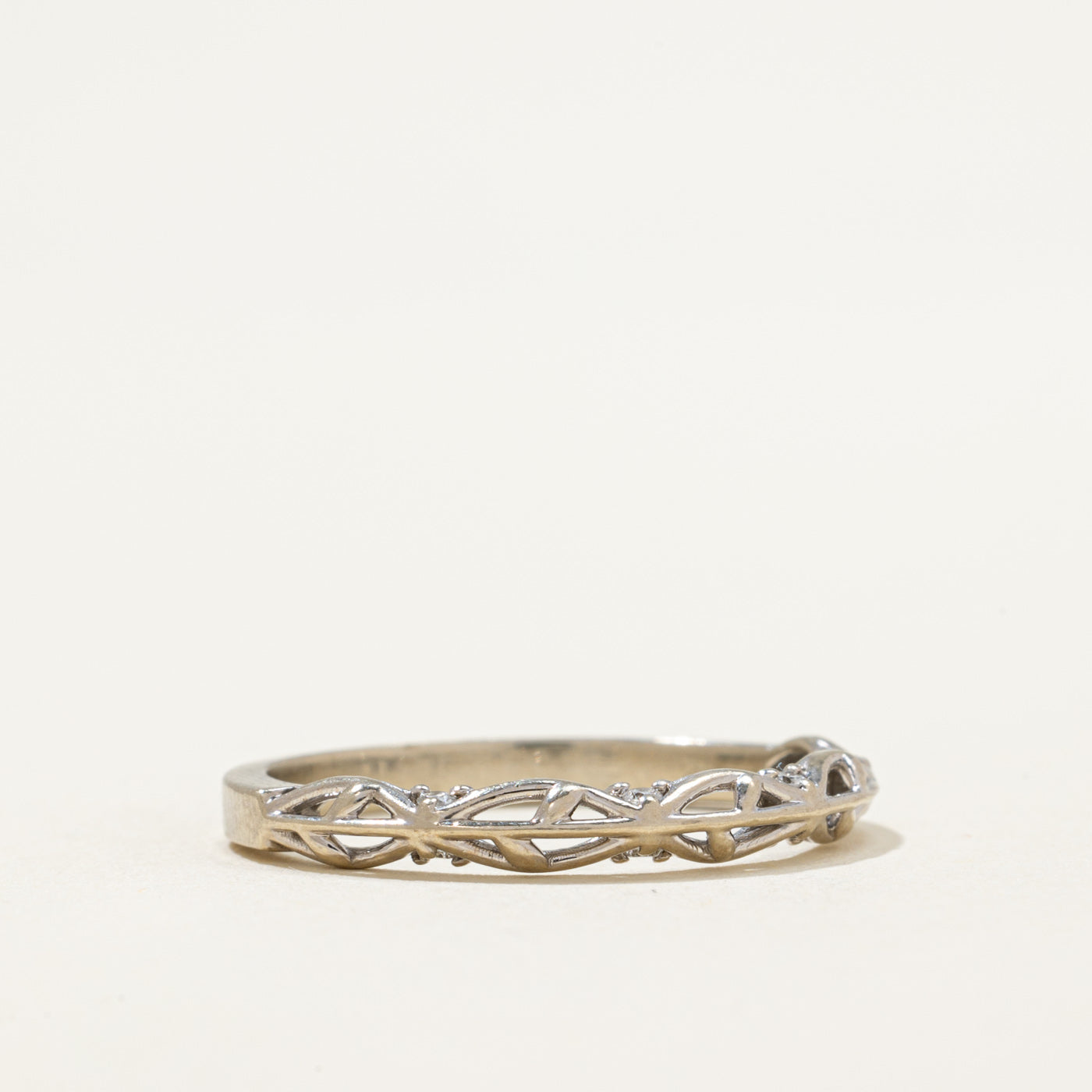 0.04ctw Diamond Openwork Ring for Women - Size 7.75 | Elegant Wedding, Engagement, Anniversary Gift | Perfect for Everyday Wear & Special Occasions